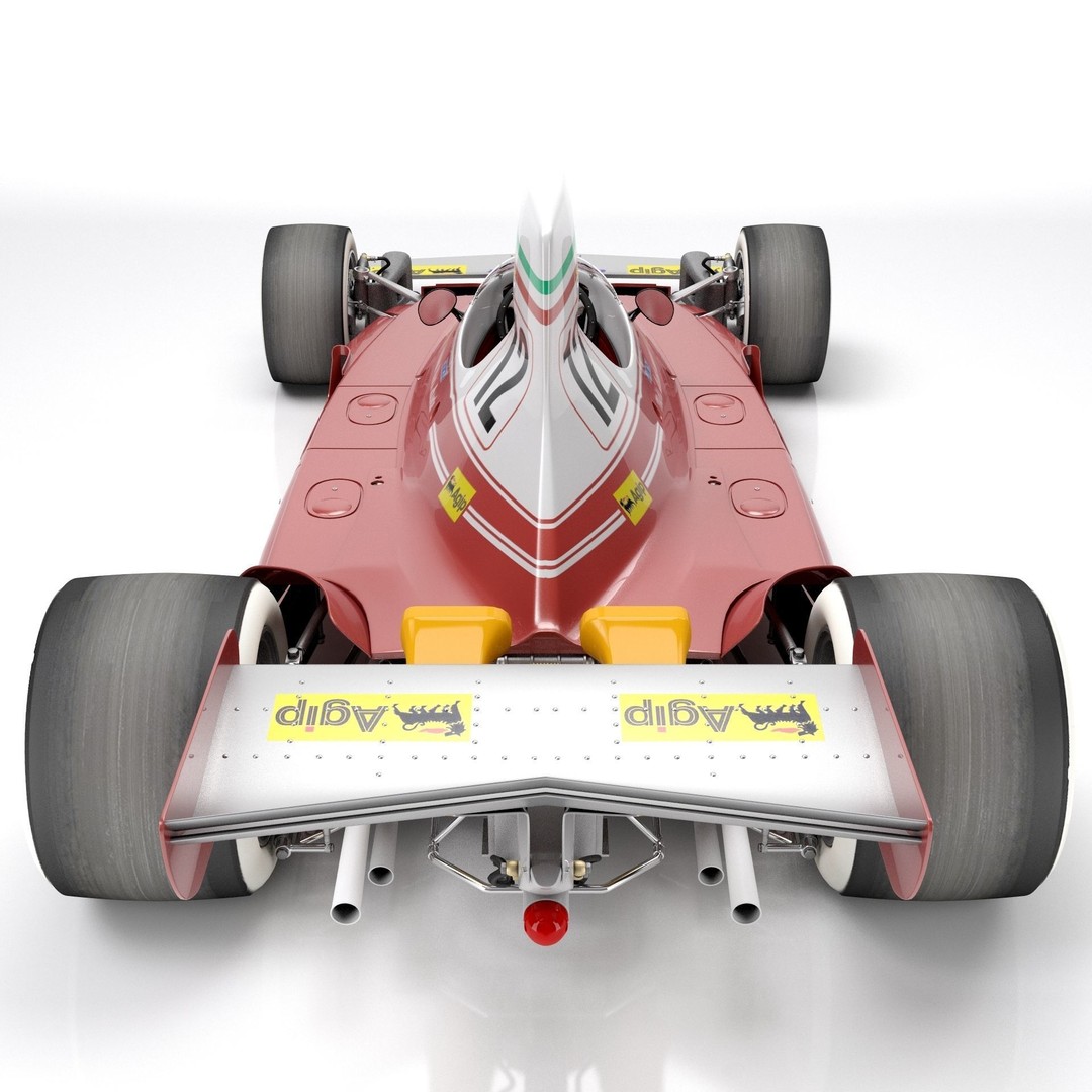 Ferrari F1 312T 1975 3D Model – High Poly Racing Car, FBX, Blender - View 14