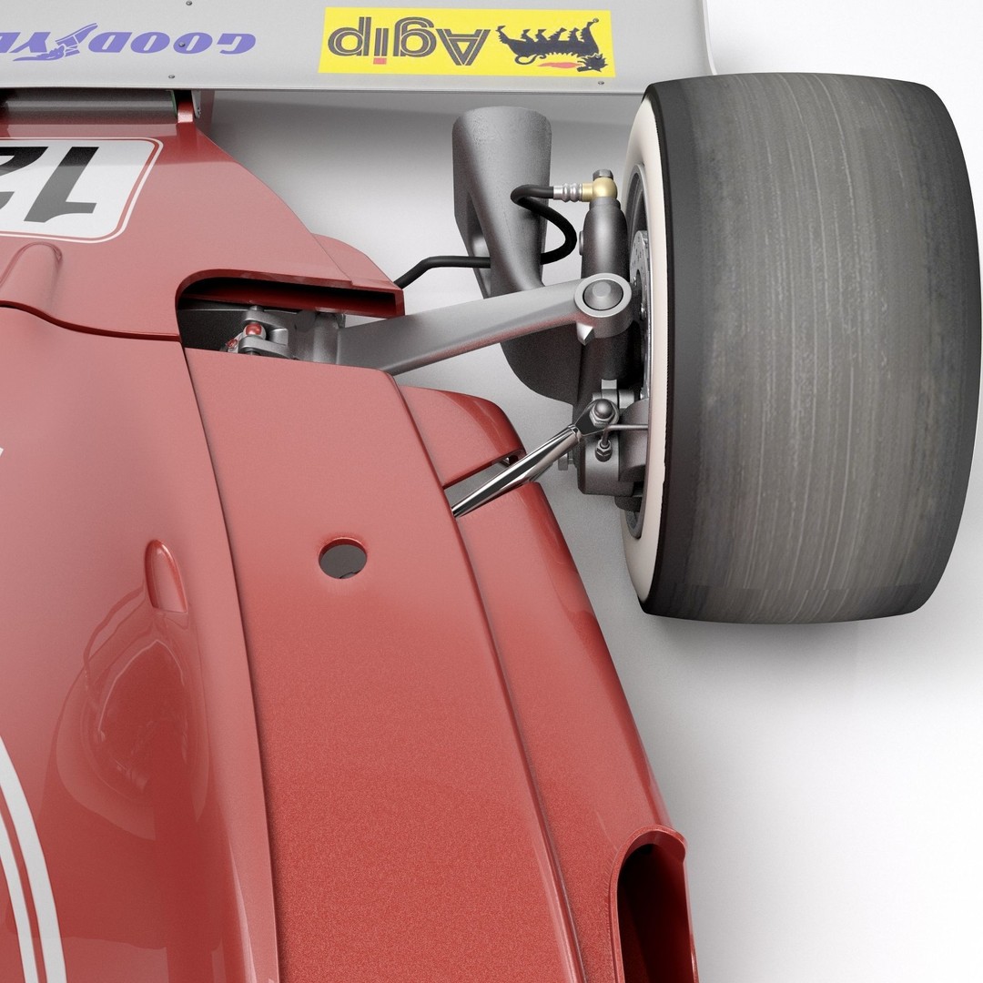 Ferrari F1 312T 1975 3D Model – High Poly Racing Car, FBX, Blender - View 19