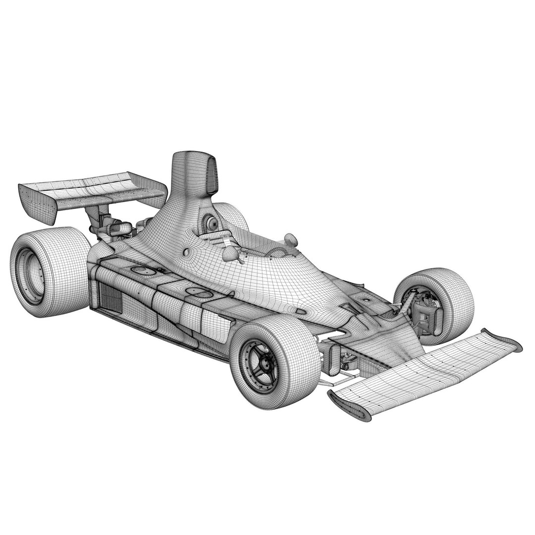 Ferrari F1 312T 1975 3D Model – High Poly Racing Car, FBX, Blender - View 26