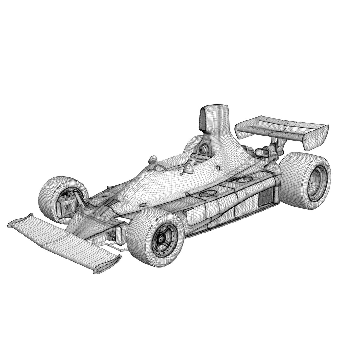 Ferrari F1 312T 1975 3D Model – High Poly Racing Car, FBX, Blender - View 28