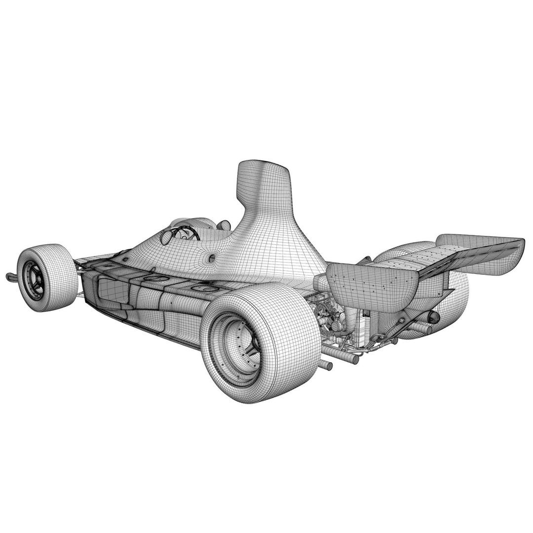 Ferrari F1 312T 1975 3D Model – High Poly Racing Car, FBX, Blender - View 32