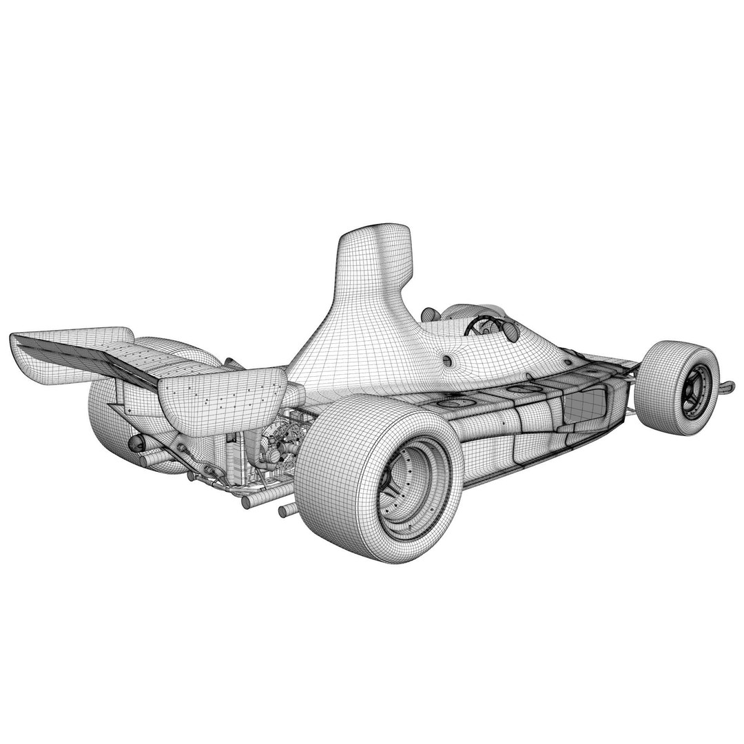 Ferrari F1 312T 1975 3D Model – High Poly Racing Car, FBX, Blender - View 33