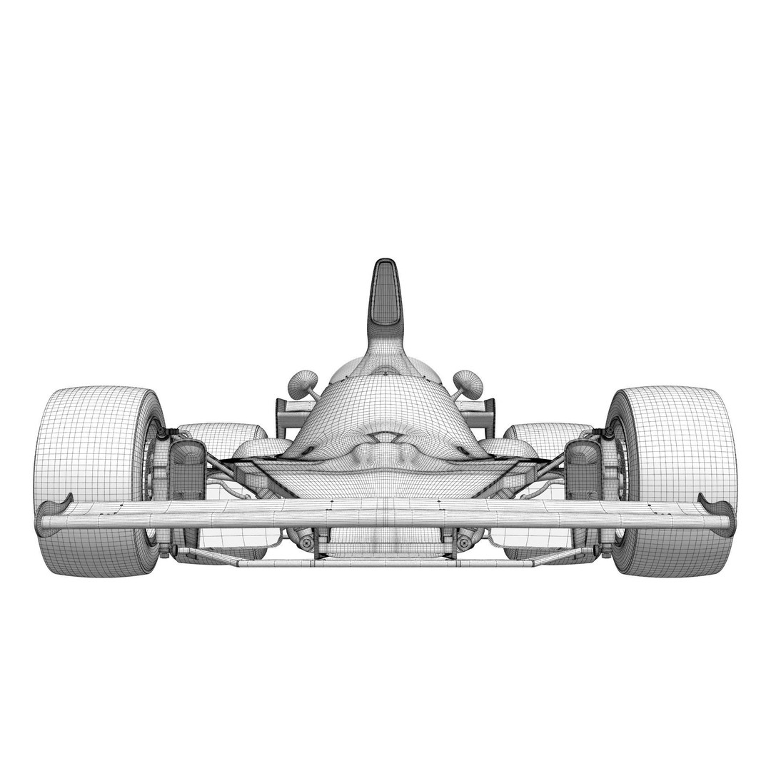 Ferrari F1 312T 1975 3D Model – High Poly Racing Car, FBX, Blender - View 39