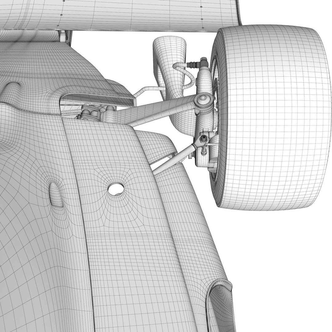 Ferrari F1 312T 1975 3D Model – High Poly Racing Car, FBX, Blender - View 43