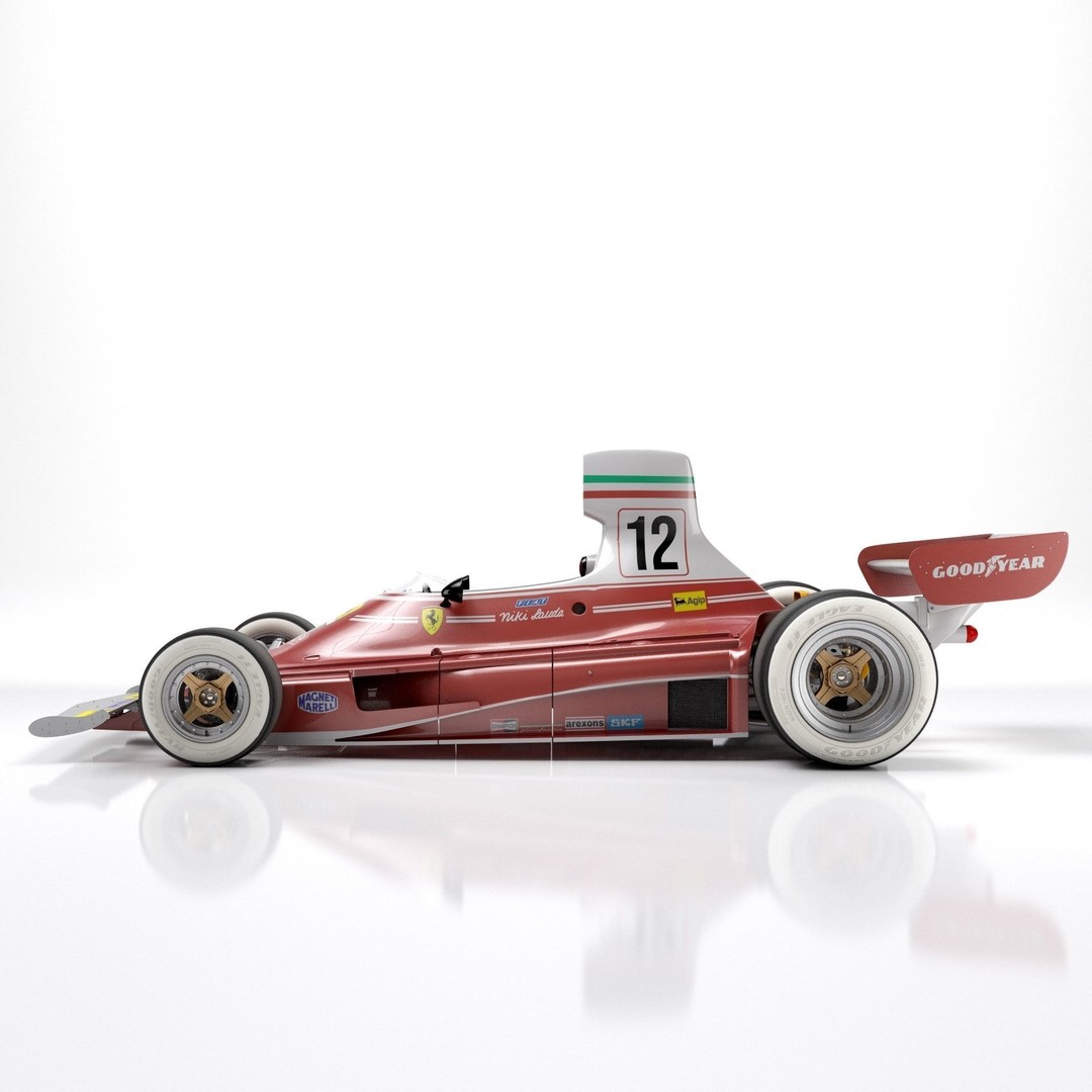 Ferrari F1 312T 1975 3D Model – High Poly Racing Car, FBX, Blender - View 5