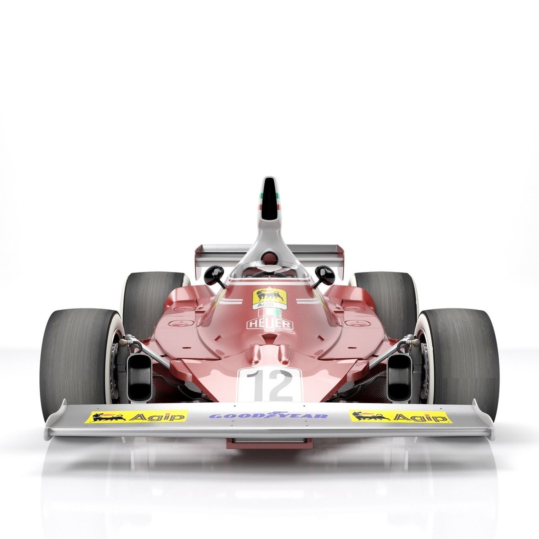 Ferrari F1 312T 1975 3D Model – High Poly Racing Car, FBX, Blender - View 6