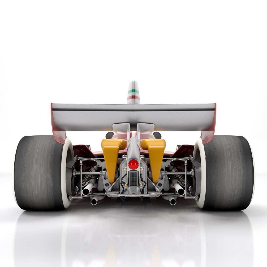 Ferrari F1 312T 1975 3D Model – High Poly Racing Car, FBX, Blender - View 7