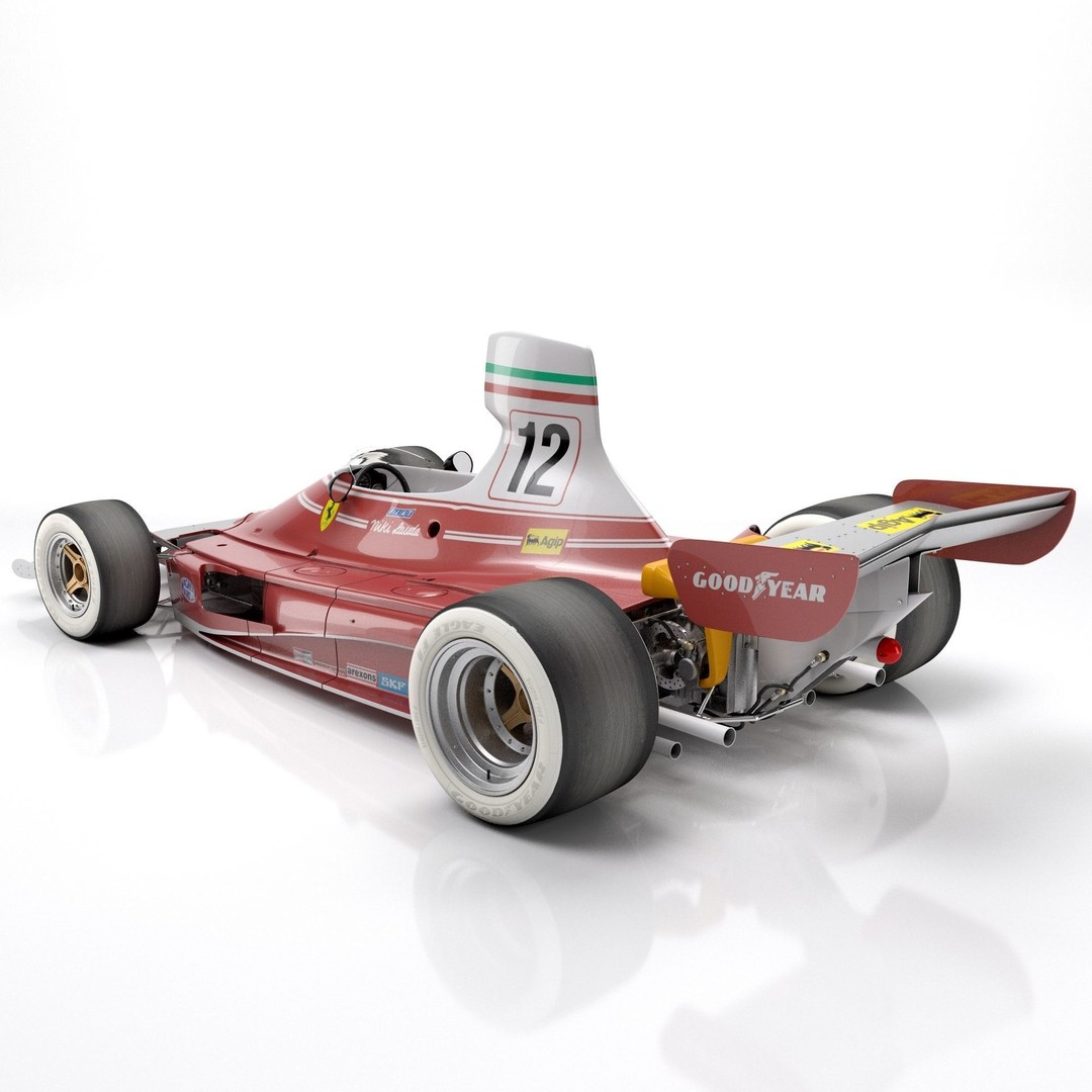 Ferrari F1 312T 1975 3D Model – High Poly Racing Car, FBX, Blender - View 8