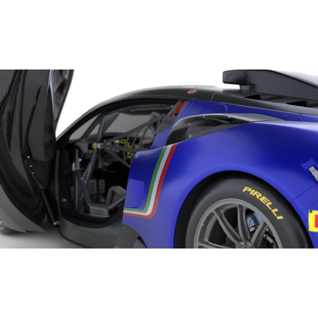 Maserati MC20 GT2 3D Model – High Poly Racing Car Asset, FBX, PBR