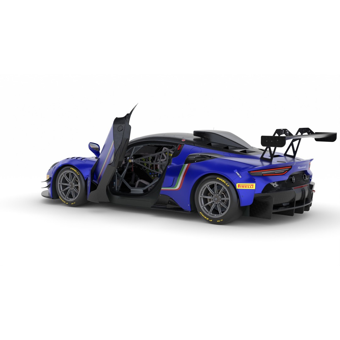 Maserati MC20 GT2 3D Model – High Poly Racing Car Asset, FBX, PBR - View 10