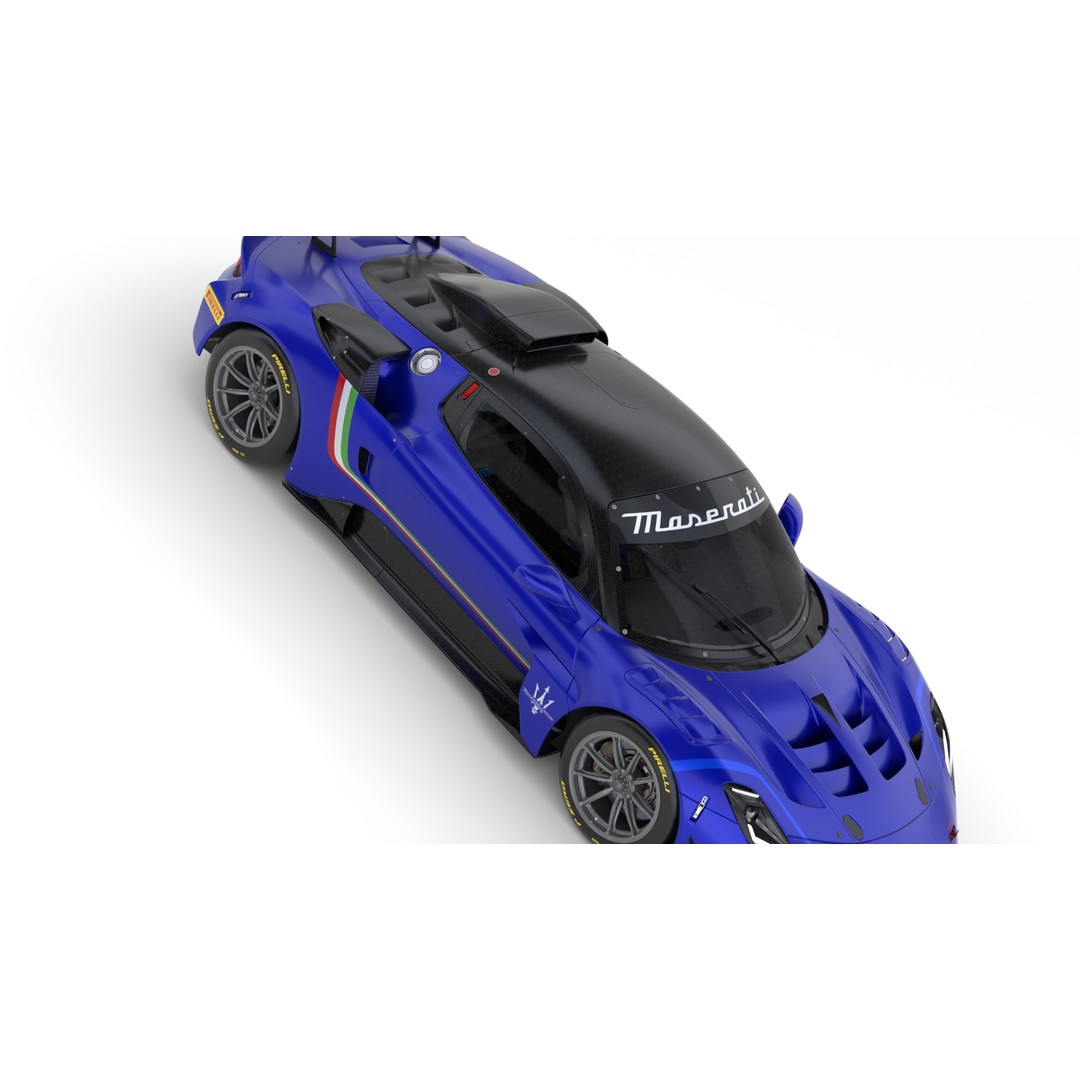 Maserati MC20 GT2 3D Model – High Poly Racing Car Asset, FBX, PBR - View 13