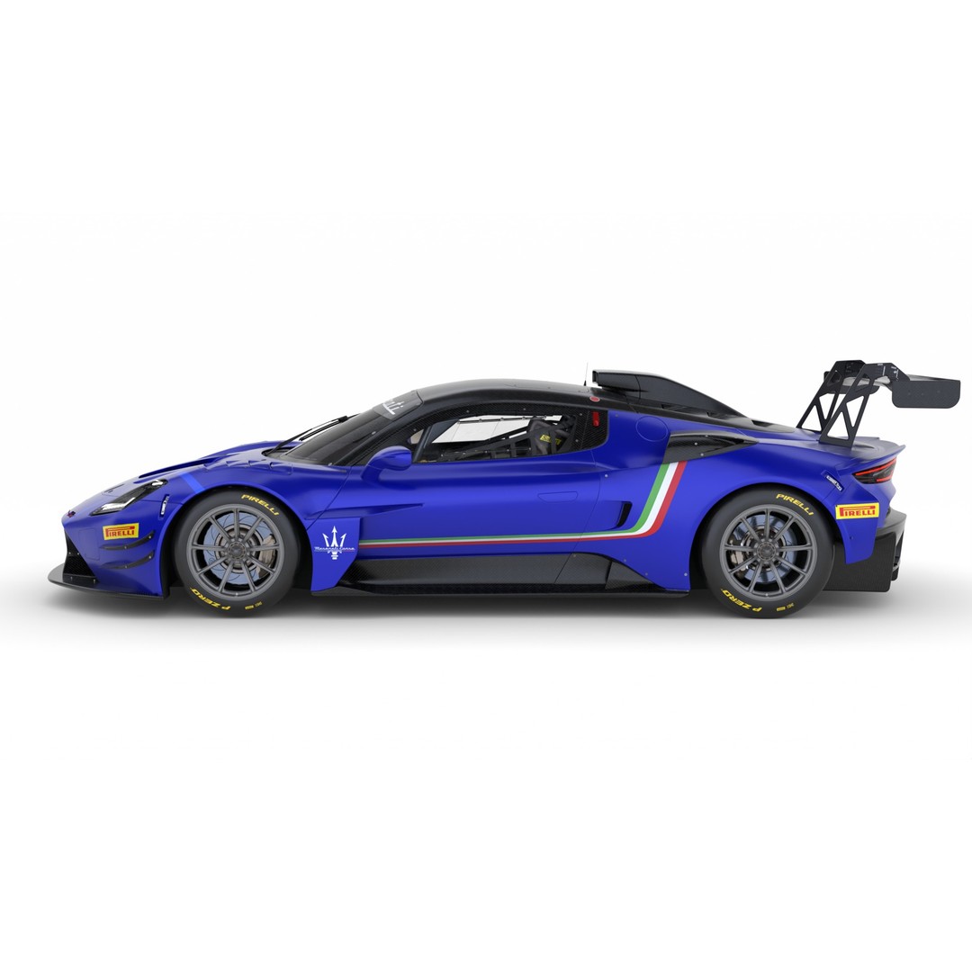 Maserati MC20 GT2 3D Model – High Poly Racing Car Asset, FBX, PBR - View 4