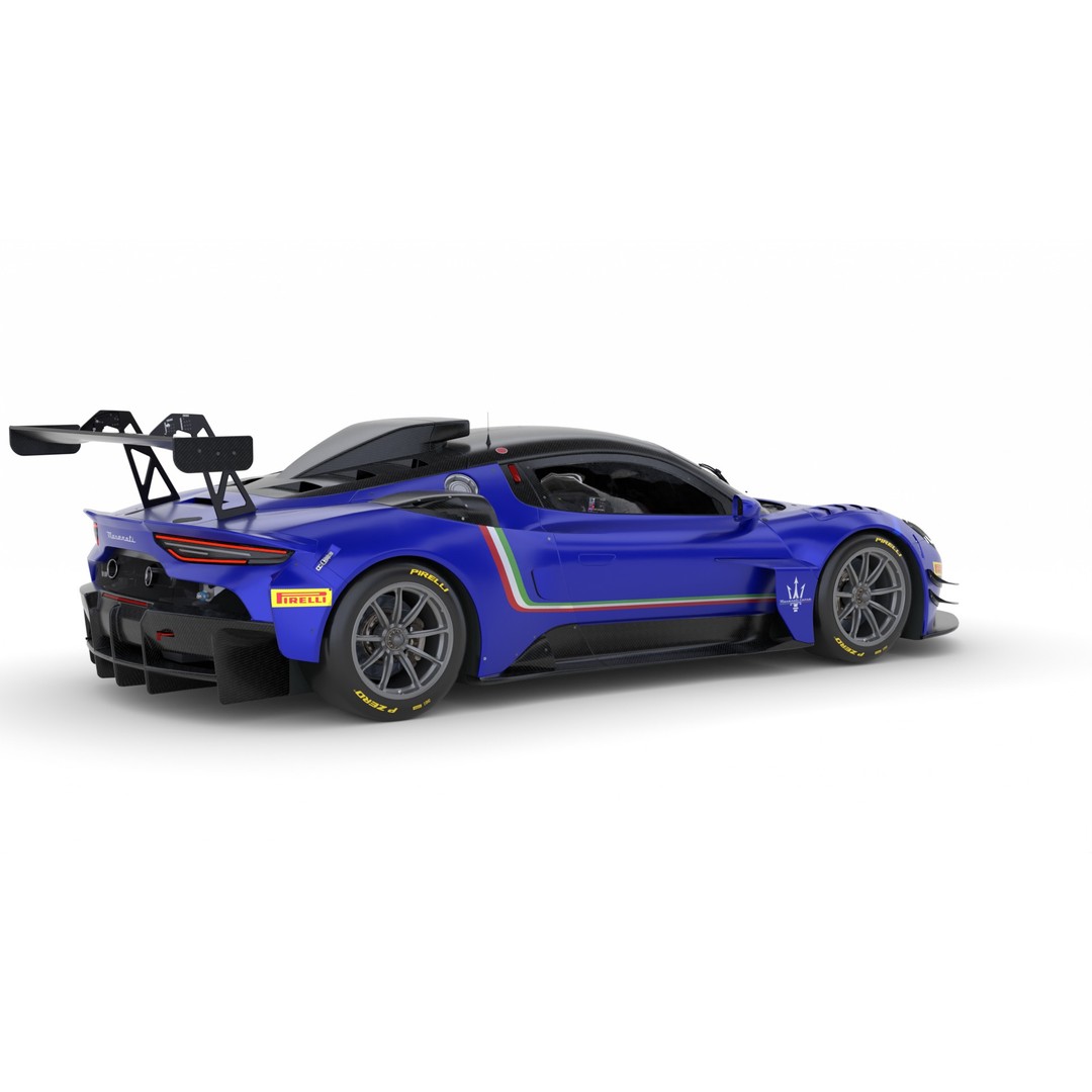 Maserati MC20 GT2 3D Model – High Poly Racing Car Asset, FBX, PBR - View 8