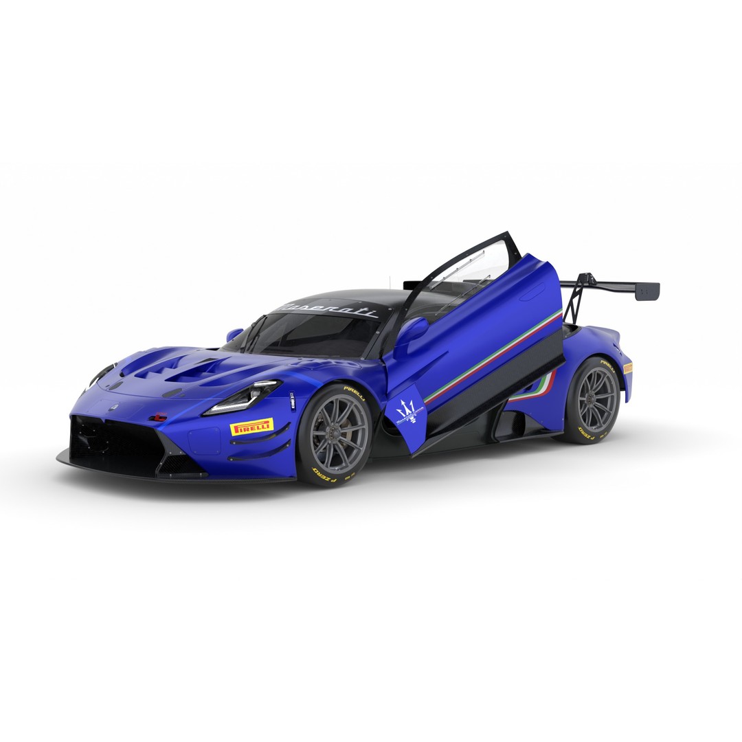 Maserati MC20 GT2 3D Model – High Poly Racing Car Asset, FBX, PBR - View 9