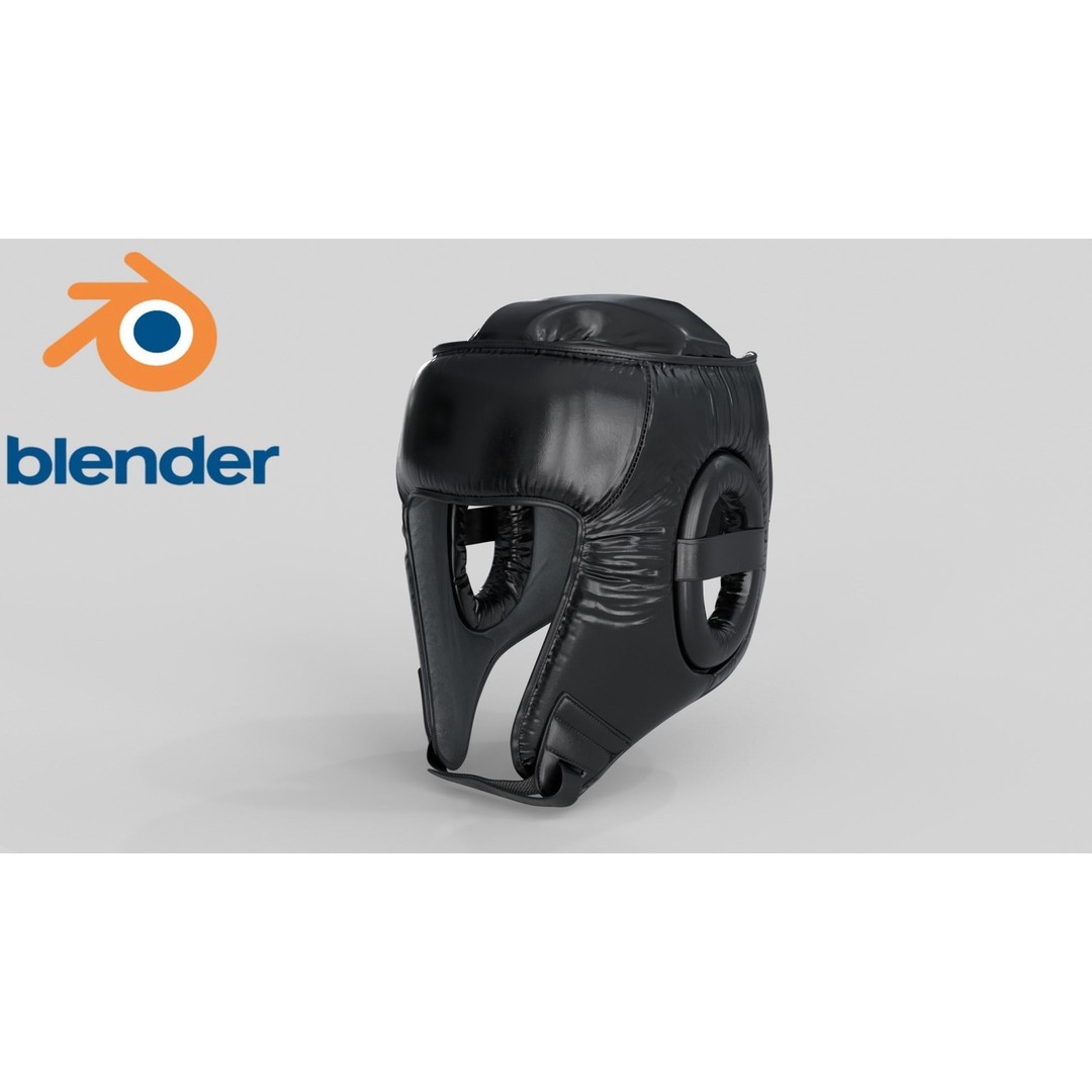 Boxing Training Helmet 3D Model – Low Poly Game Asset, FBX, PBR - View 6