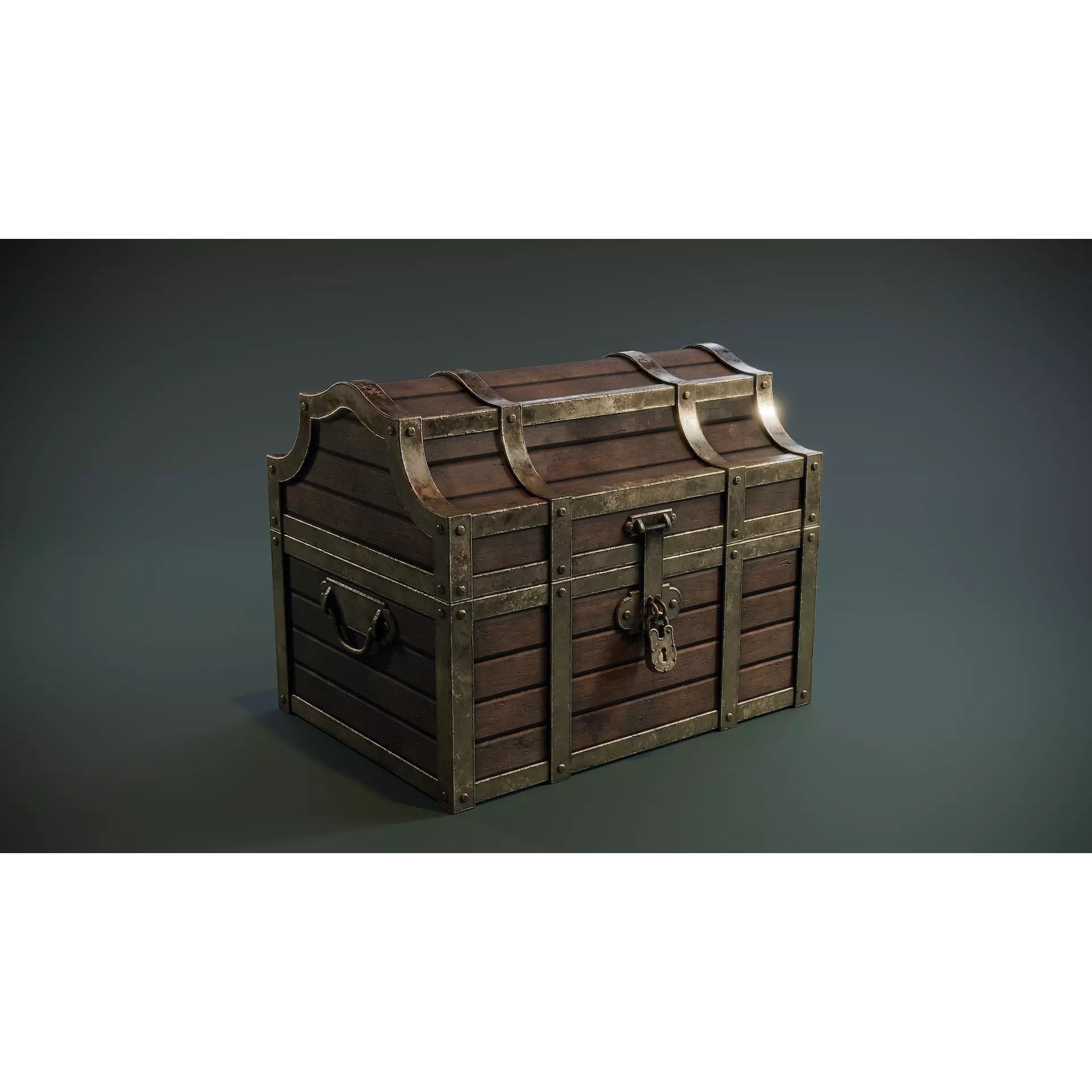 Treasure Chest - Low-Poly Game-Ready 3D Model - View 2