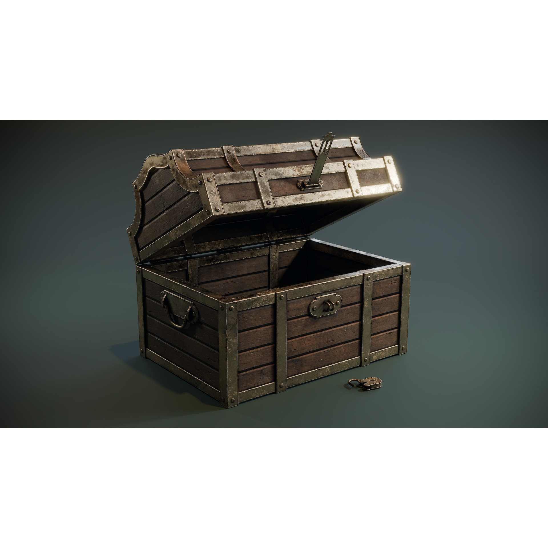 Treasure Chest - Low-Poly Game-Ready 3D Model - View 3