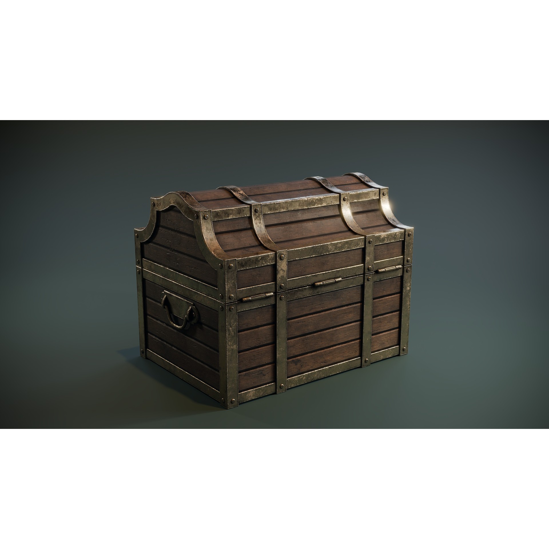 Treasure Chest - Low-Poly Game-Ready 3D Model - View 4