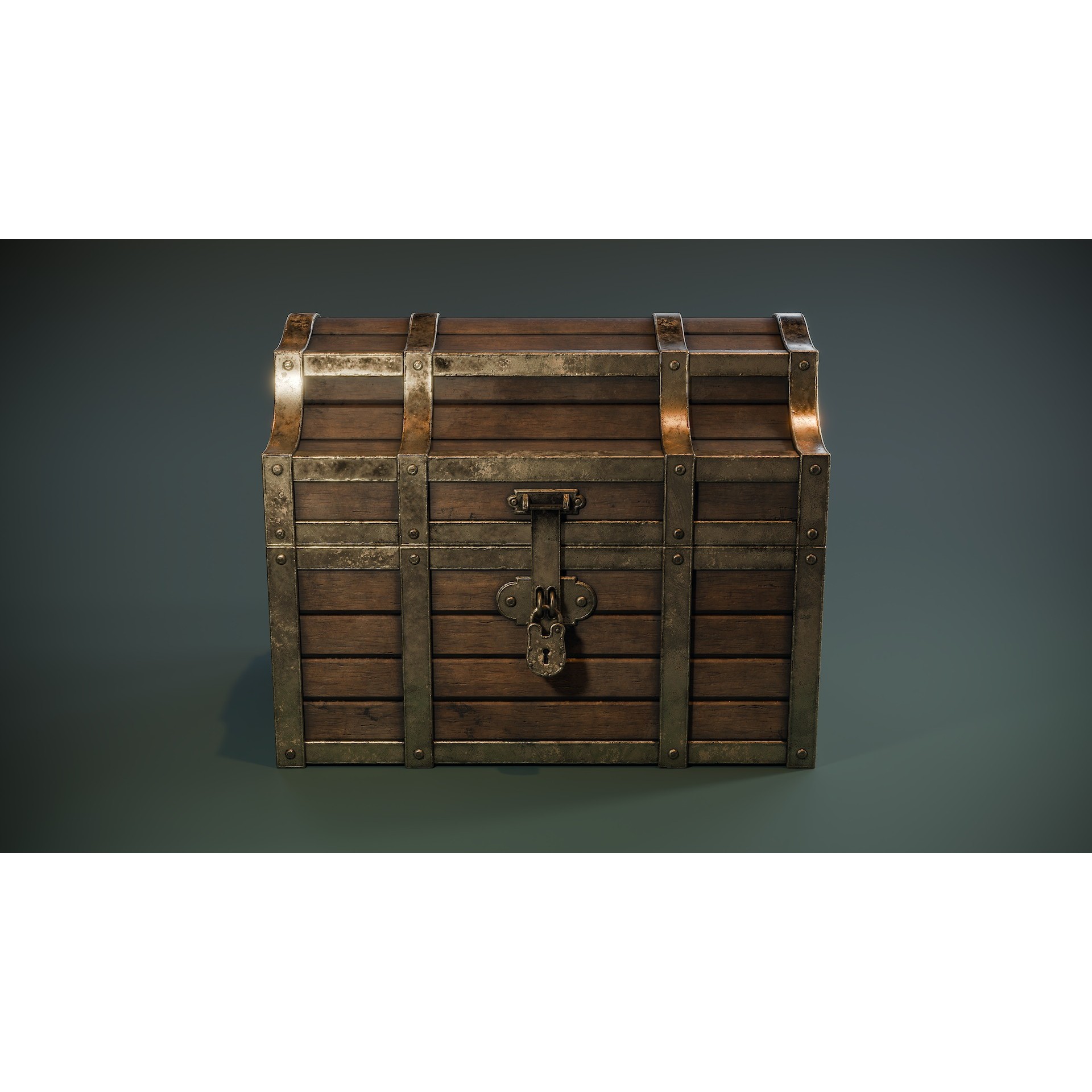 Treasure Chest - Low-Poly Game-Ready 3D Model - View 6