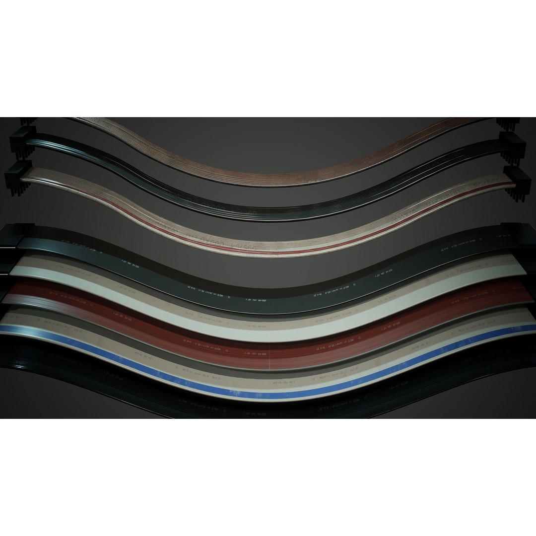Spline Cable Kit 3D Model – Low Poly Modular Cable Tray, FBX - View 10