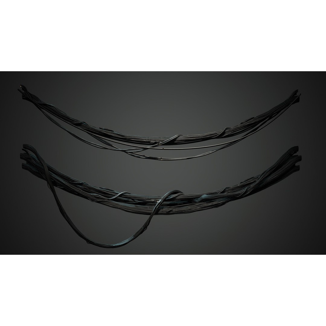 Spline Cable Kit 3D Model – Low Poly Modular Cable Tray, FBX - View 4