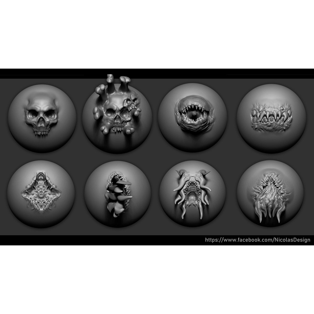 Creature Maker 3D Model – 390 Brushes Bundle for Zbrush & Blender
