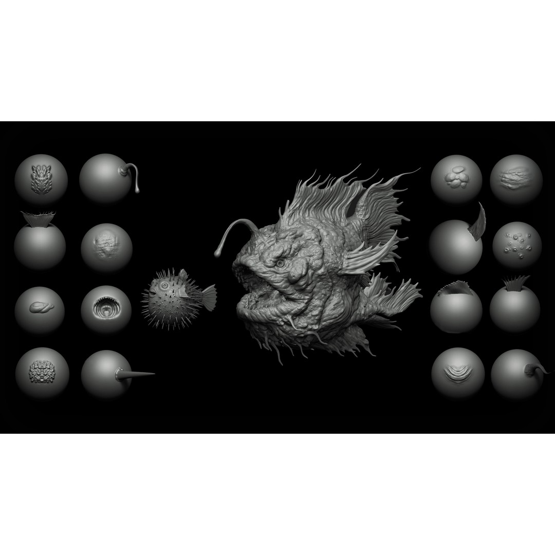 Creature Maker 3D Model – 390 Brushes Bundle for Zbrush & Blender - View 6