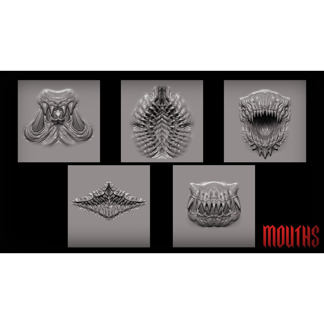 Unholy Brushes 3D Model – High Quality VDM & IMM Pack for Zbrush & Blender - View 13