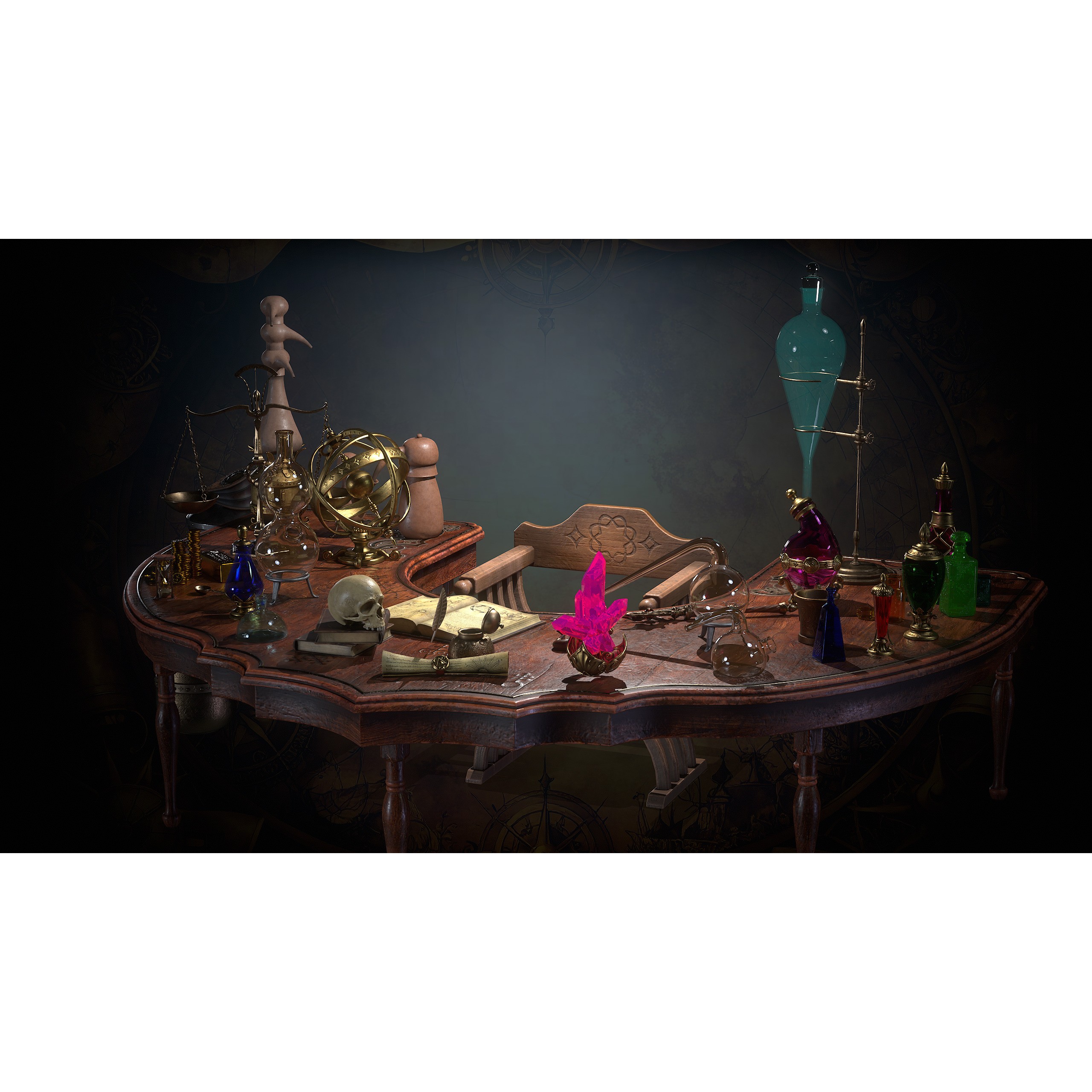 Alchemy Magic Lab - Low-Poly Game-Ready 3D Model