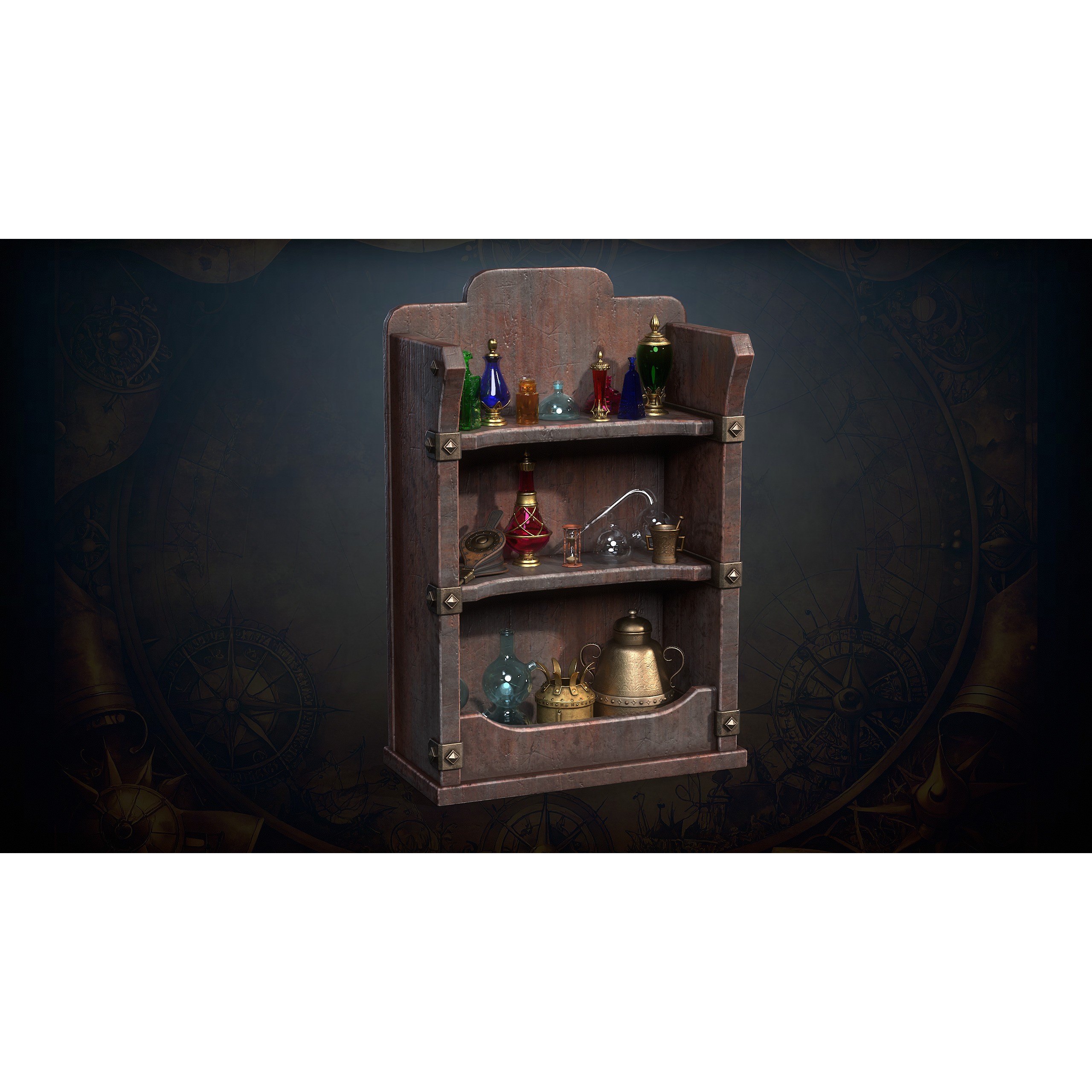 Alchemy Magic Lab - Low-Poly Game-Ready 3D Model - View 35