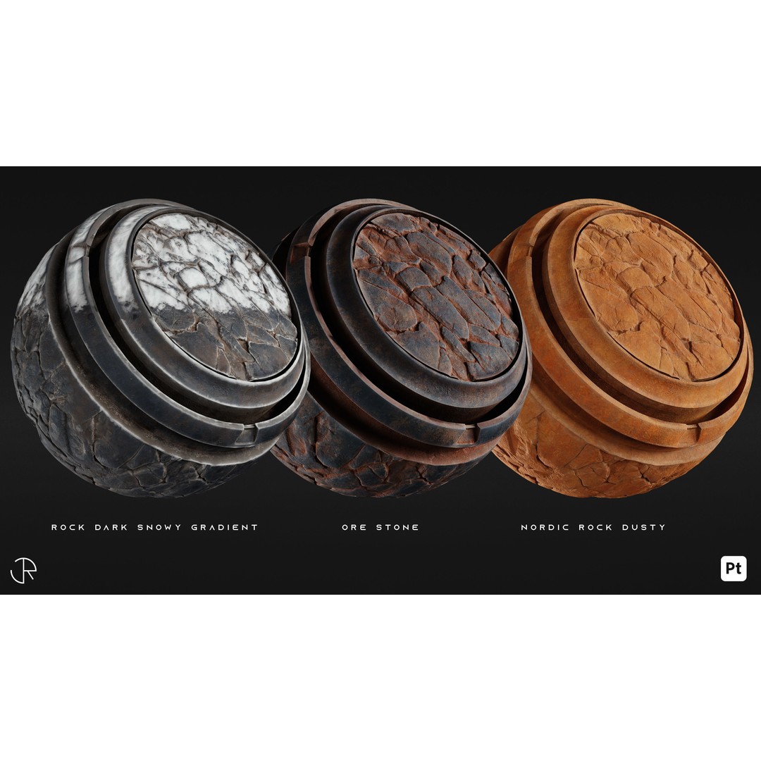 Rock Smart Materials 3D Model – High-Detail Textures & Smart Masks - View 10