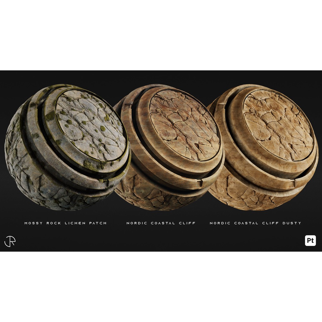 Rock Smart Materials 3D Model – High-Detail Textures & Smart Masks - View 11