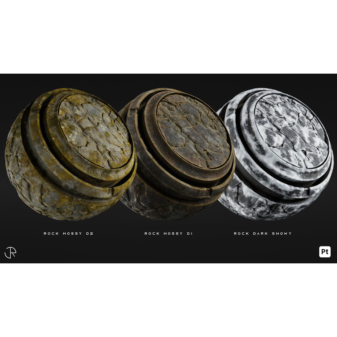 Rock Smart Materials 3D Model – High-Detail Textures & Smart Masks - View 12