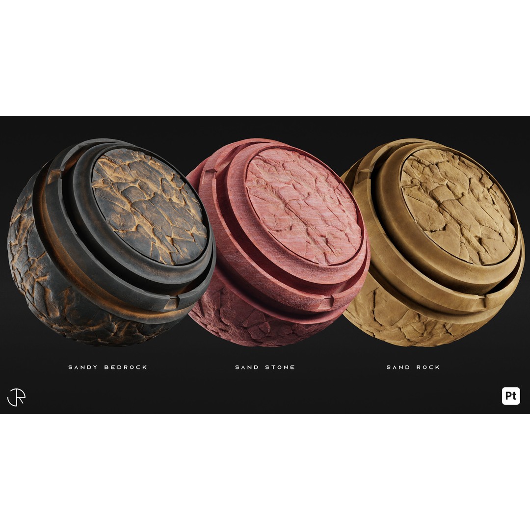 Rock Smart Materials 3D Model – High-Detail Textures & Smart Masks - View 13