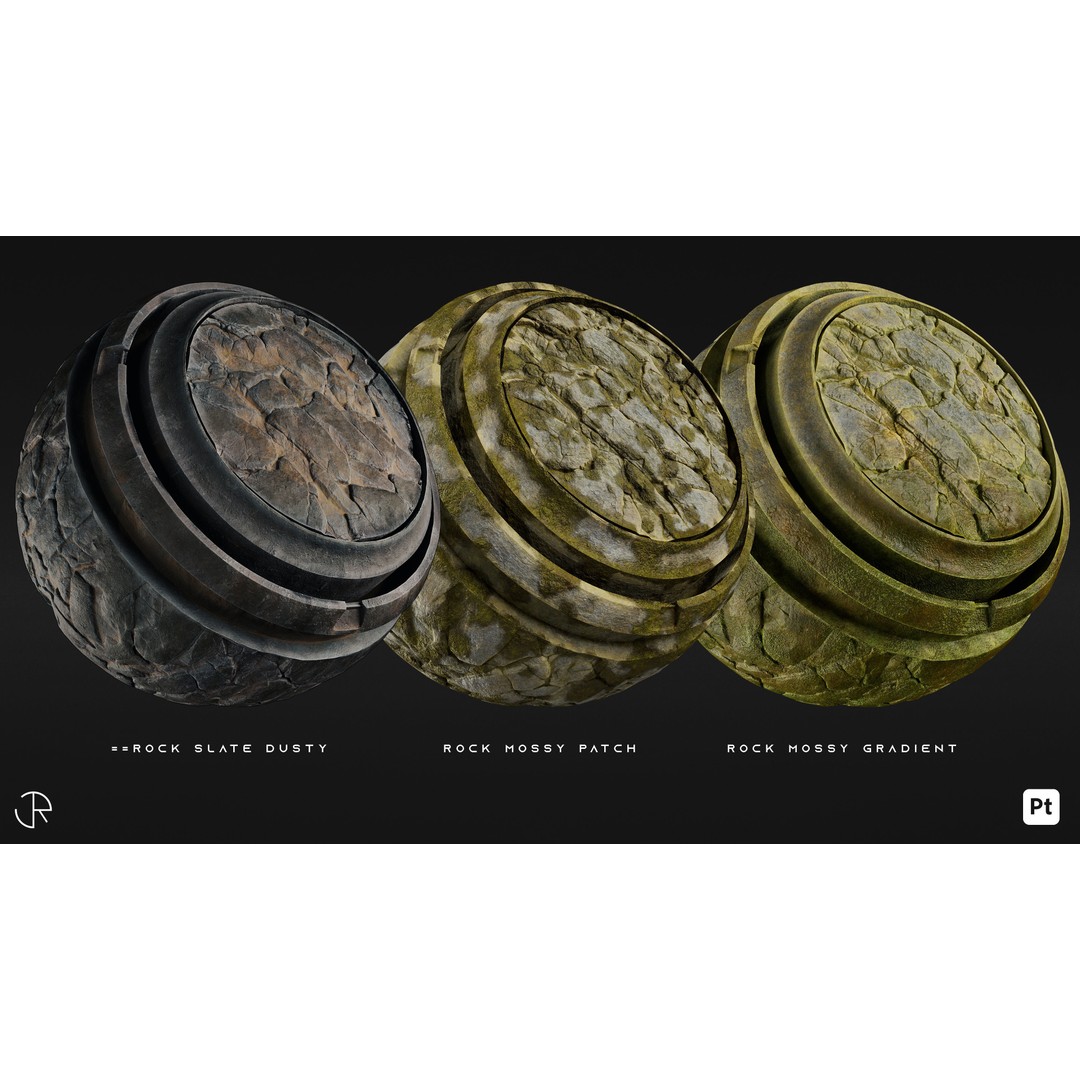 Rock Smart Materials 3D Model – High-Detail Textures & Smart Masks - View 14