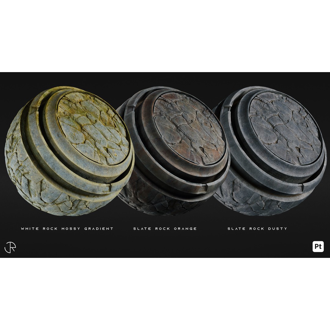 Rock Smart Materials 3D Model – High-Detail Textures & Smart Masks - View 15