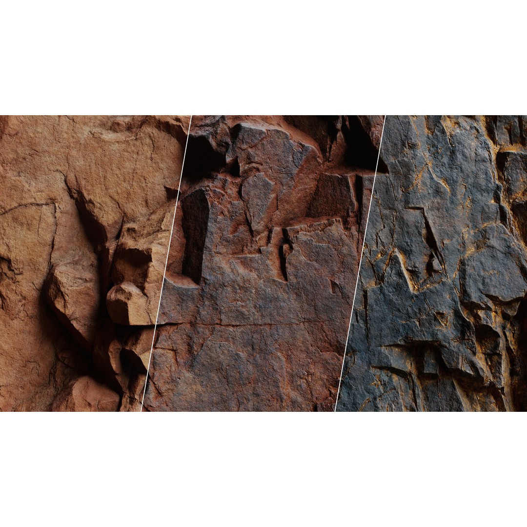 Rock Smart Materials 3D Model – High-Detail Textures & Smart Masks - View 5