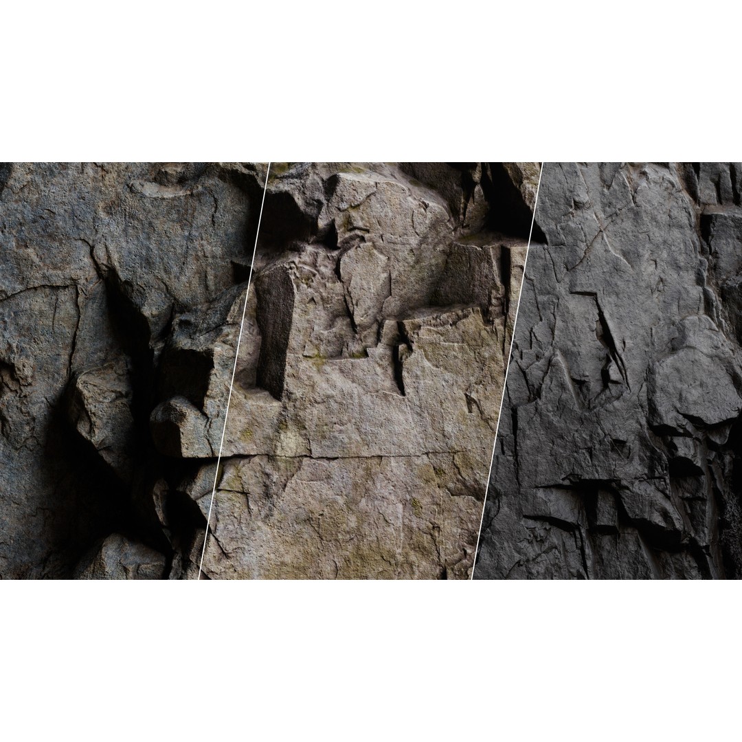 Rock Smart Materials 3D Model – High-Detail Textures & Smart Masks - View 6