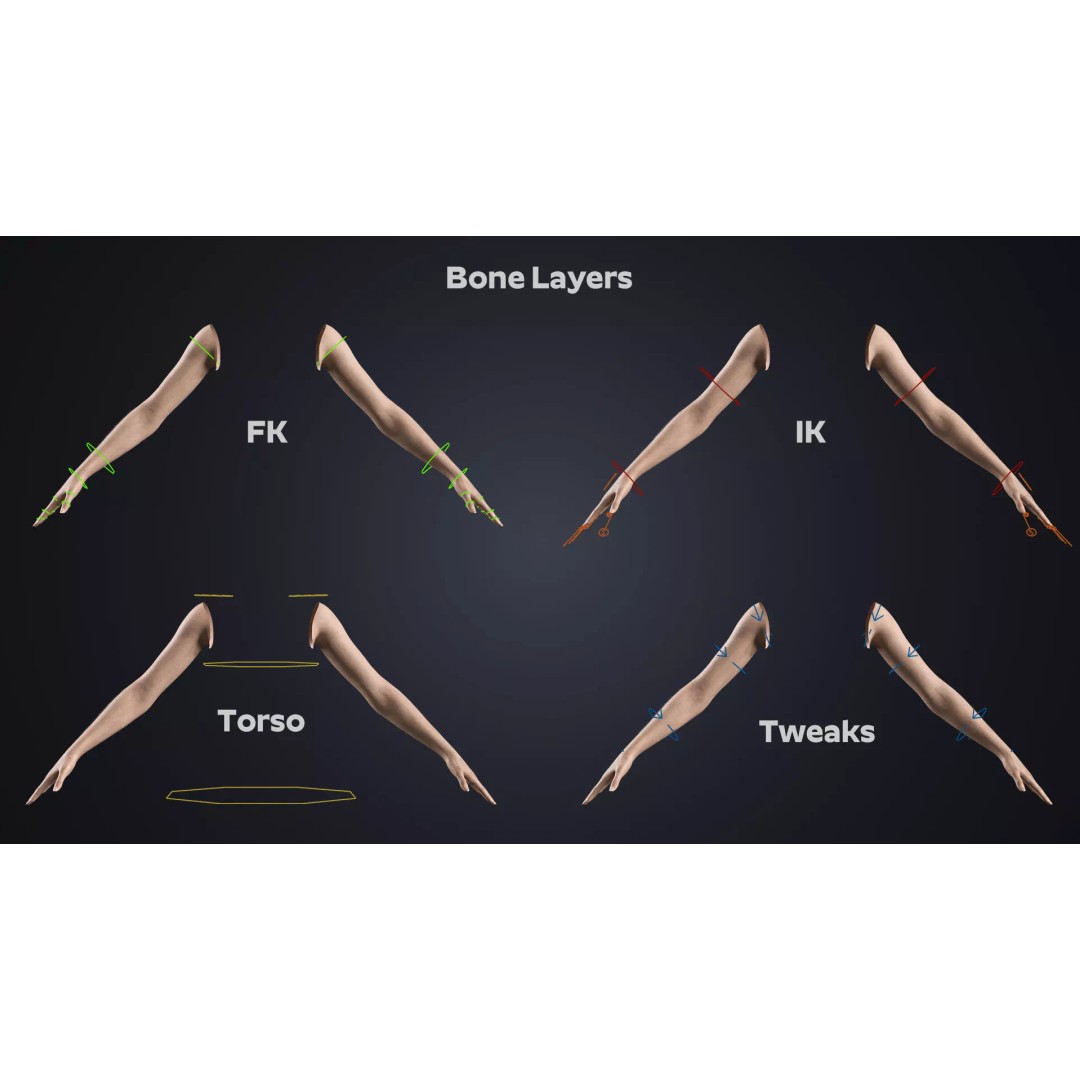 Realistic Female Hands 3D Model – Low Poly Rigged Asset for Blender - View 13