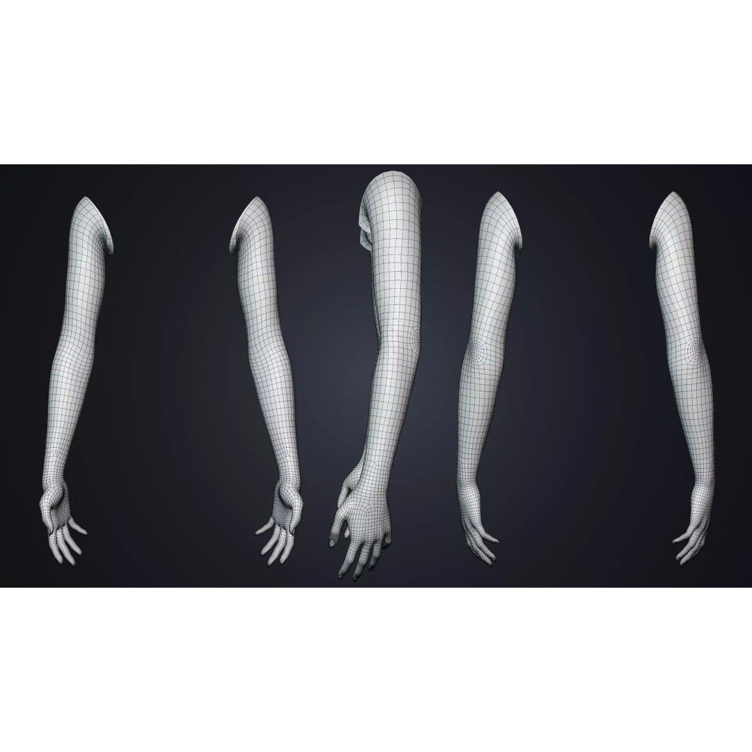 Realistic Female Hands 3D Model – Low Poly Rigged Asset for Blender - View 14