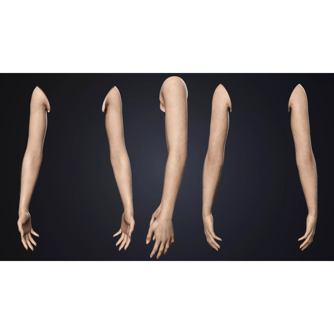 Realistic Female Hands 3D Model – Low Poly Rigged Asset for Blender - View 4