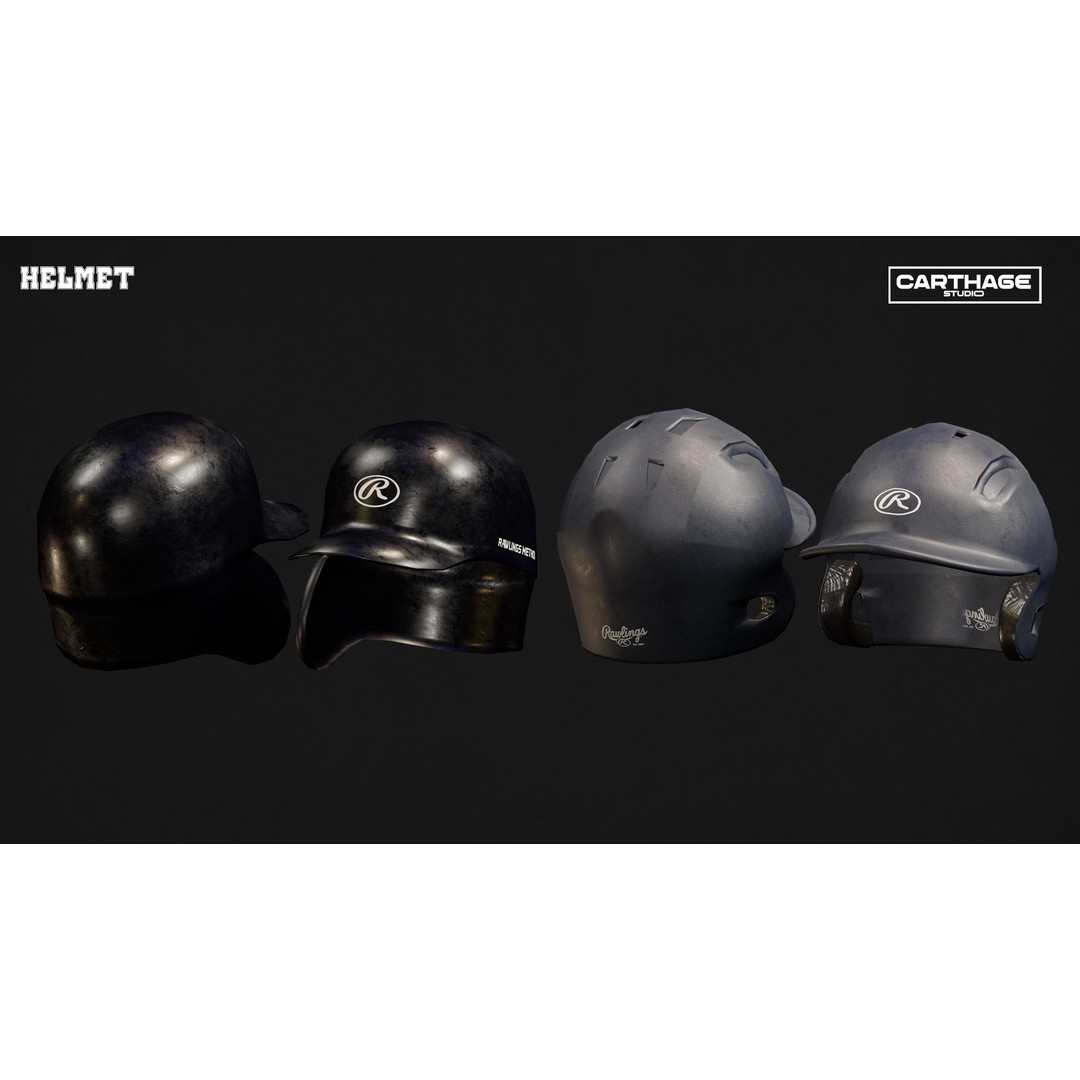 Baseball Gear 3D Model – Low Poly Game Asset Pack, FBX, Blender - View 12