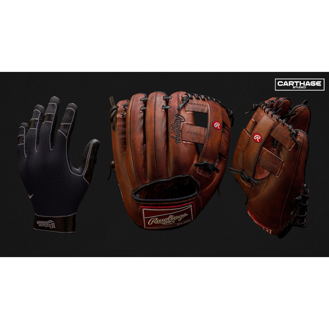 Baseball Gear 3D Model – Low Poly Game Asset Pack, FBX, Blender - View 14