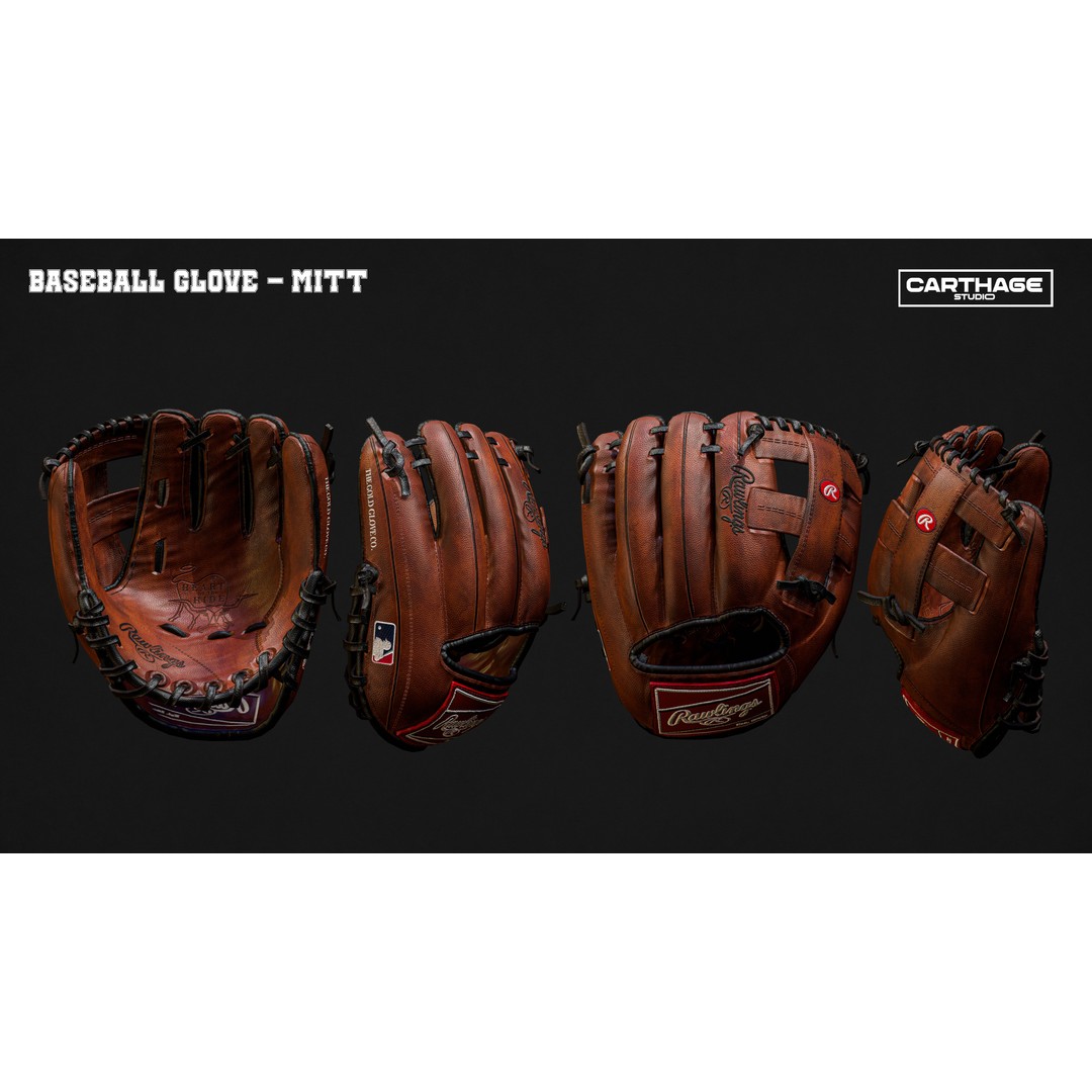 Baseball Gear 3D Model – Low Poly Game Asset Pack, FBX, Blender - View 4