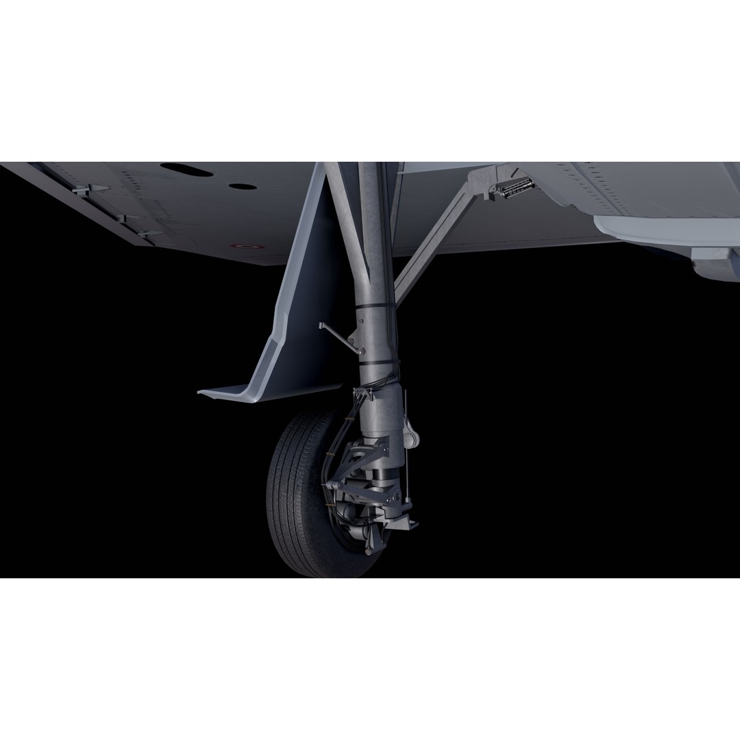EuroFighter Typhoon 3D Model – Low Poly Rigged Aircraft, FBX, Blender - View 17