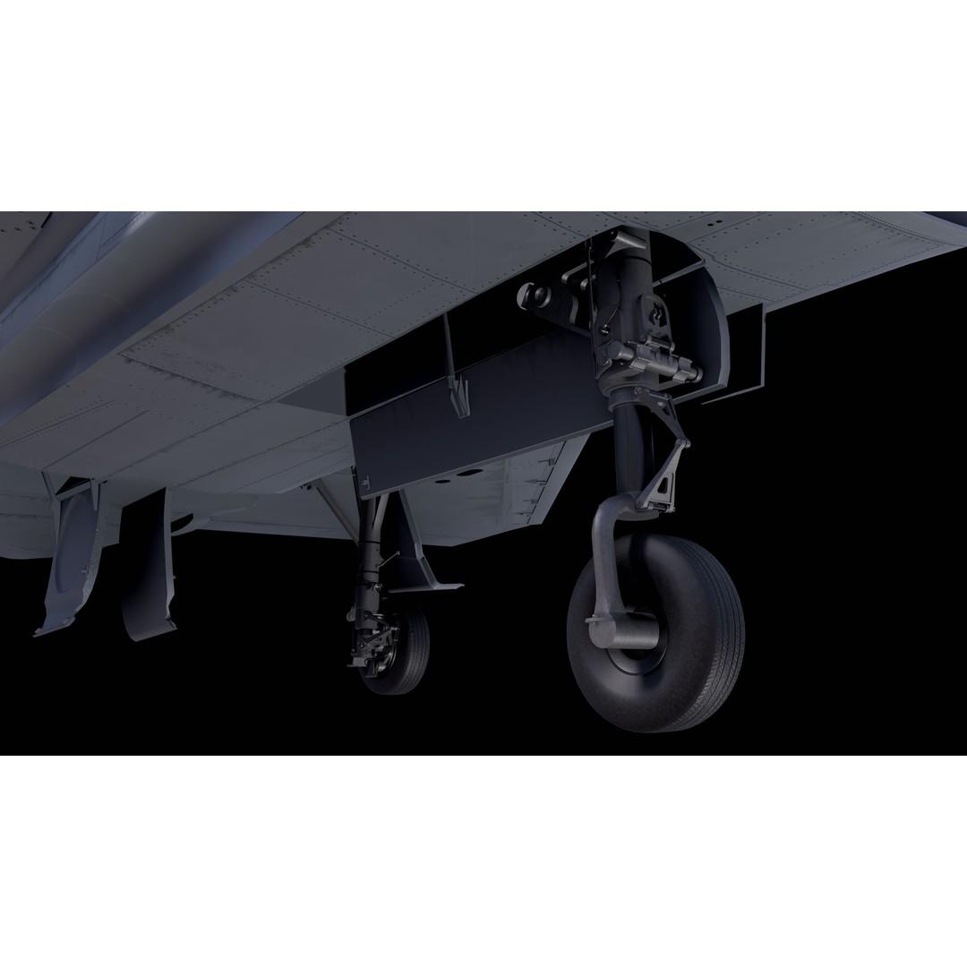 EuroFighter Typhoon 3D Model – Low Poly Rigged Aircraft, FBX, Blender - View 20