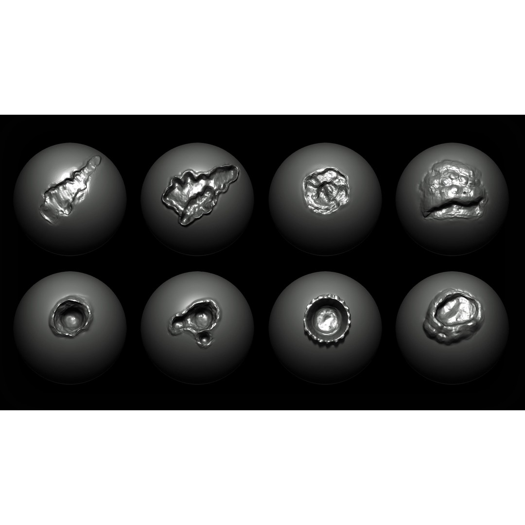Damages Maker 3D Model – 120 Brushes and Alphas Bundle, ZBrush & Blender - View 12