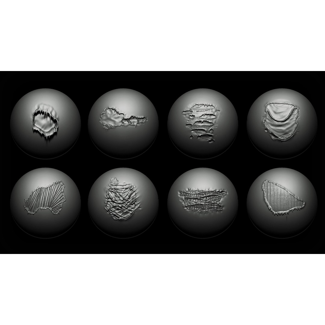 Damages Maker 3D Model – 120 Brushes and Alphas Bundle, ZBrush & Blender - View 13
