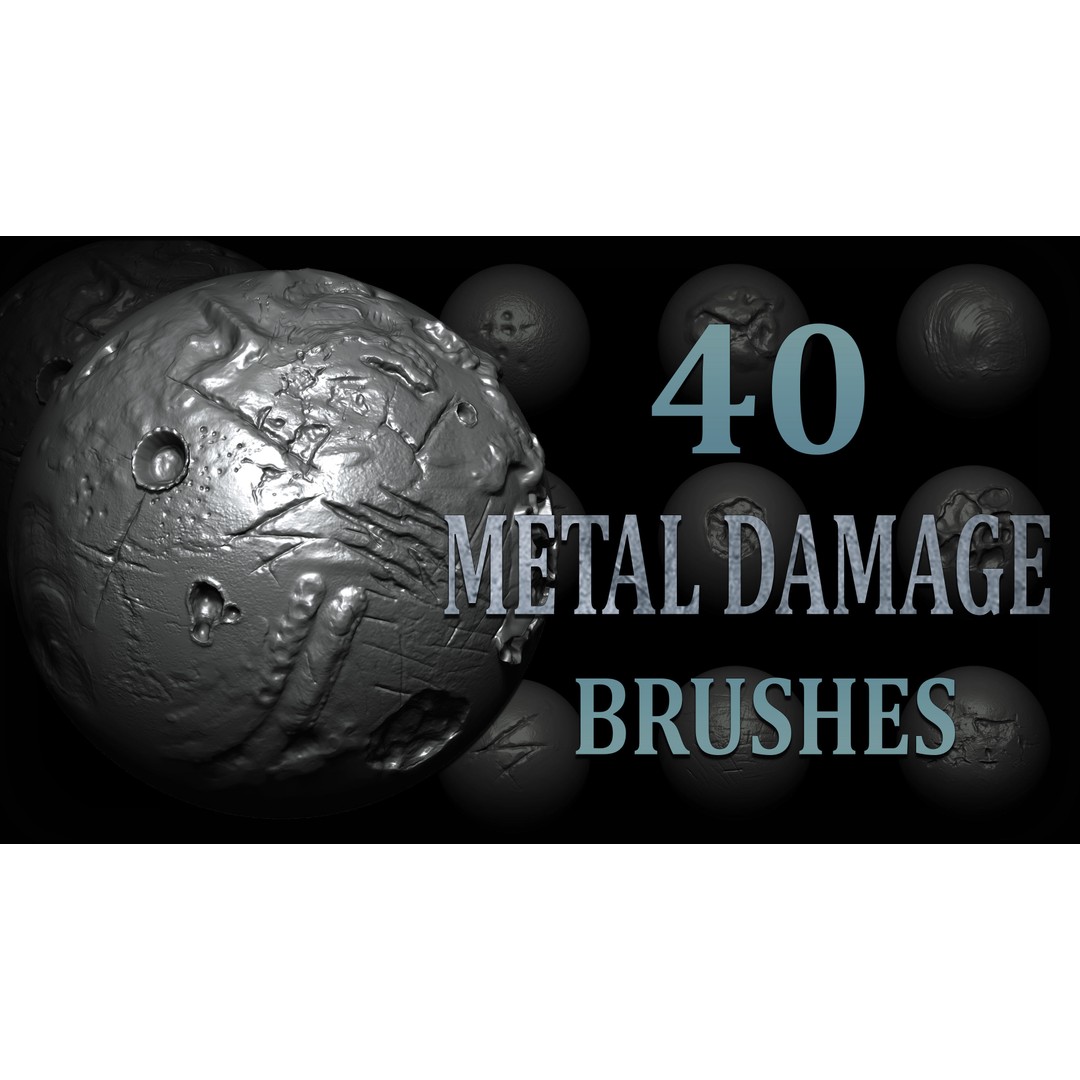 Damages Maker 3D Model – 120 Brushes and Alphas Bundle, ZBrush & Blender - View 5