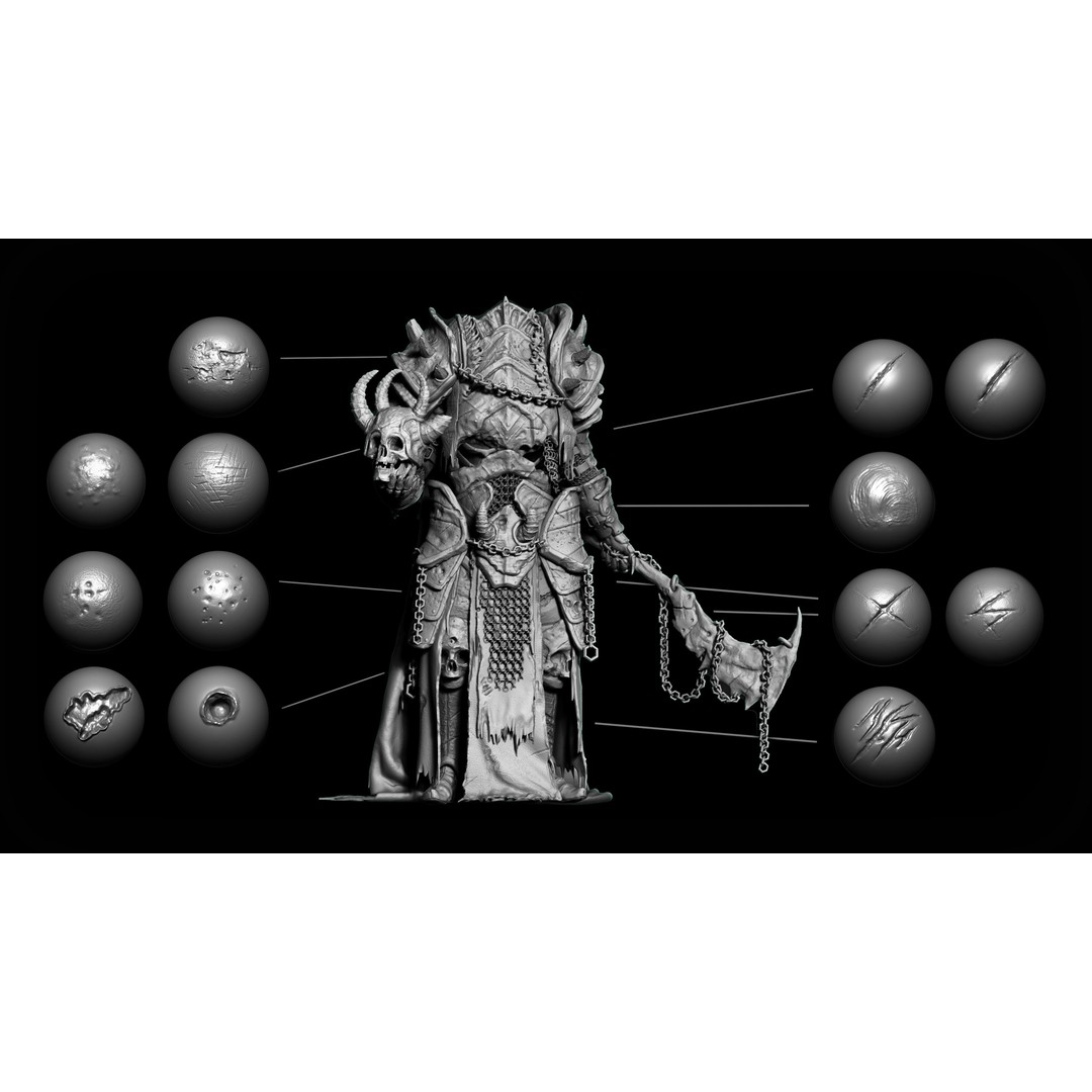 Damages Maker 3D Model – 120 Brushes and Alphas Bundle, ZBrush & Blender - View 6